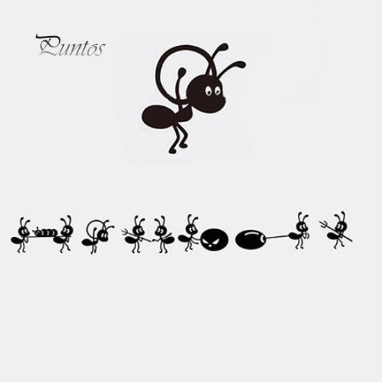 Domácí dekorace Nálepka na zeď Kreslená dekorace mravence Nálepky na sklo Dekor do zrcadla