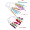 12x Plastic Circular Knitting Needle Crochet Set Craft Multicolor Tube 40cm 80cm X3UC