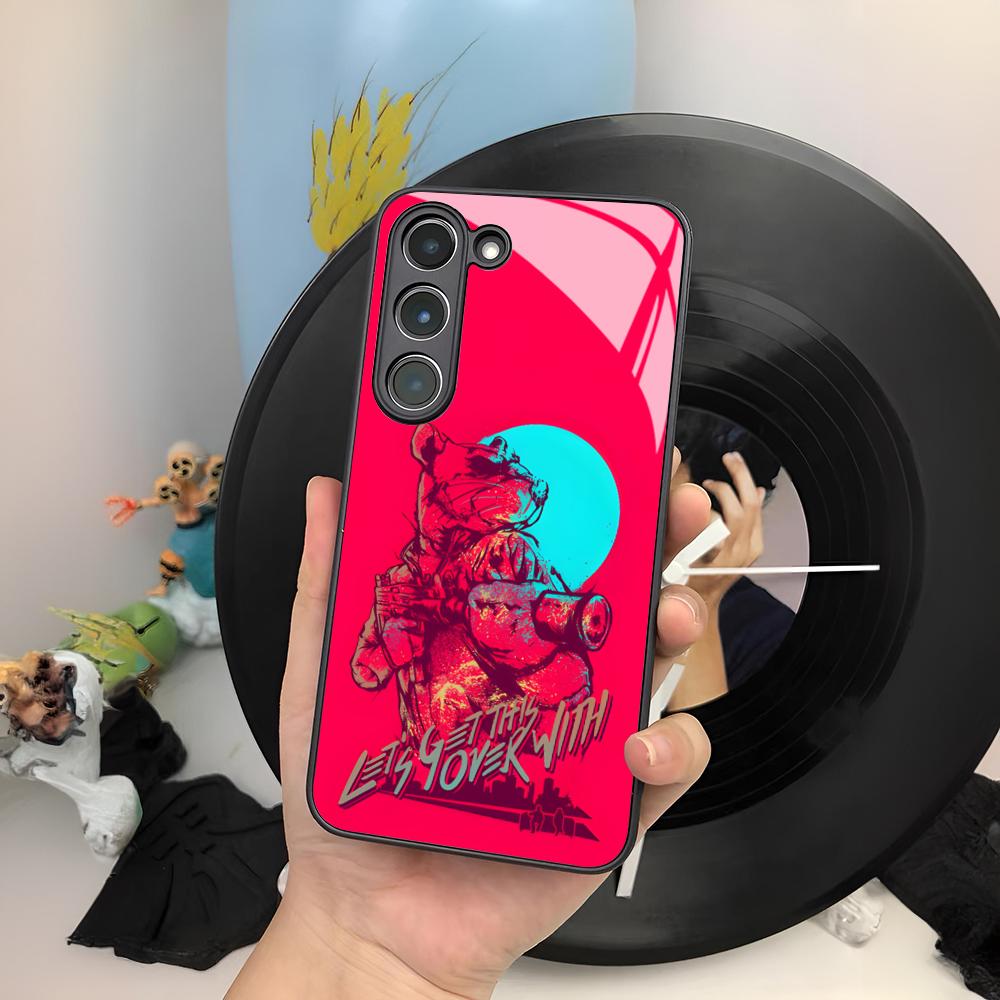 

Игровой чехол Hotline Miami для Samsung Galaxy S24 S23 S22 S20 S21 Note20 Ultra Plus Fe Цветной Серебристый Чехол Samsung S22 Plus