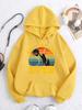 Best Cat Dad Ever Pattern Womens Hoody Hip Hop Fleece Hoodies Pocket Loose Y2K Clothes Casual Autumn Multicolor Pullover