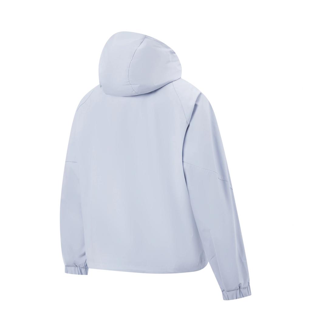 Li-Ning Water-Resistant Solid Color Hooded Sports Jacket Women jackets AFDVB74-5