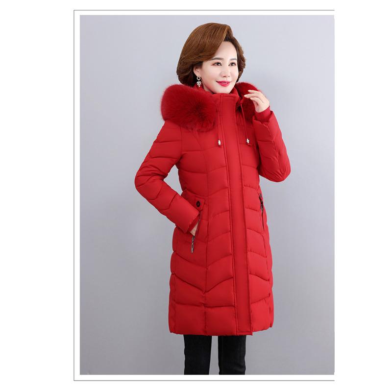 Middle-aged and Elderly Large-size Women's Cotton-padded Clothes, Mother's Winter Clothes, Slim-fitting Thickened Cotton-padded Clothes