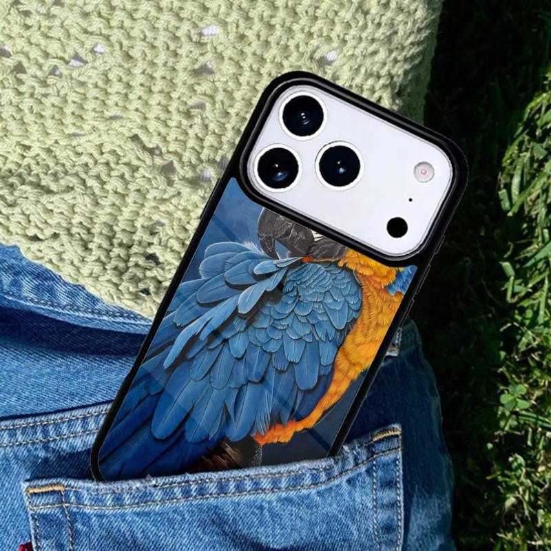 Animal Macaw Parrot Colourful Phone Case Cover for IPhone 11 12 13 14 15 16e 17 Pro Max Coque for IPhone 17 Air