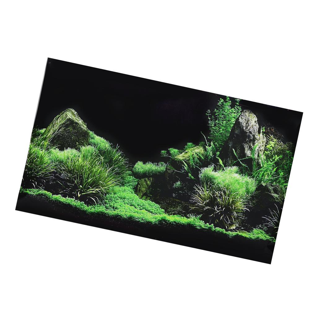Aquarium Fish Tank Seafloor Water Grass Background Decoration Painting PVC Sticker