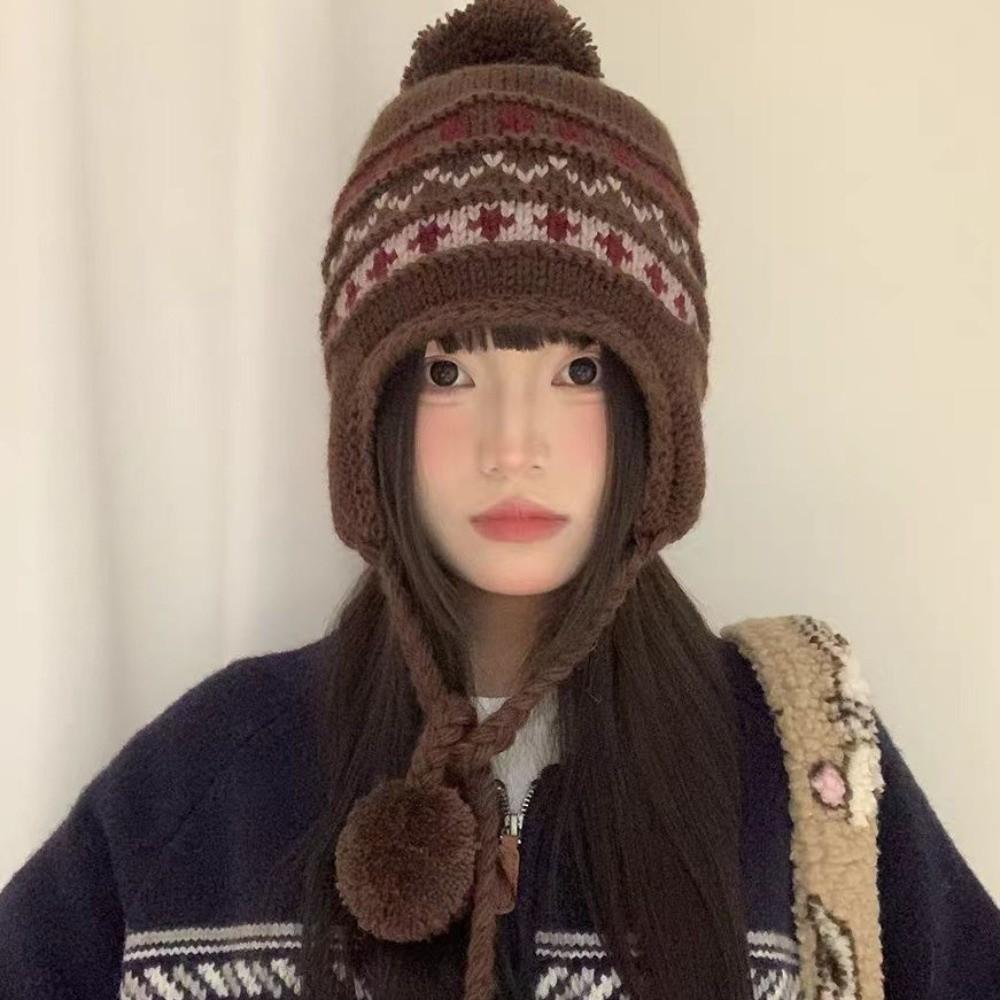 Ear Protection Knitted Woolen Hat Lightweight Cycling Cap New Earmuff Bonnet Hat Winter