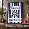 Custom Name West Bromwich Albion 5D Diamond Painting Personalized Full Drill Diamond Art Kit Gift