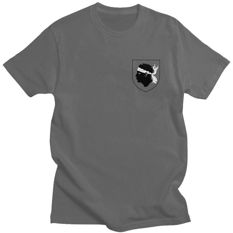 Custom Coat Of Arms Of Corsica Tshirts for Unisex Short Sleeves Leisure T Shirt French Corsican Pride T-shirt Pure Cotton Tee Gift