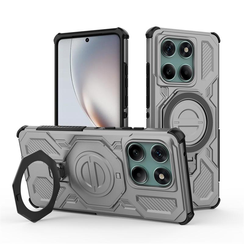 Applicable MOTOegde60Fusion Mobile Phone Case 360 Bracket Motorola edge50Pro Magnetic Case
