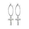 Cross Earrings for Women Cross Pendant Earrings Drop Earrings Vintage Jewelry Accessories