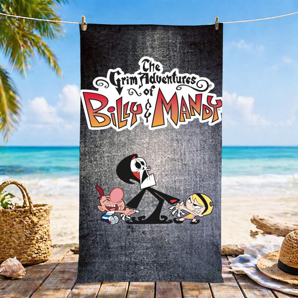 T-The Grim Adventures Of Billy & Mandy Towel Microfiber Beach Towel, Quick-Dry, Sand-Free, Ultra-Fine Fiber, Super Soft.
