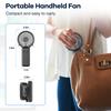 HandFan Portable USB Up To 27 Hours of 5 Speed Heatstroke Black Fan, 5200mAh, Portable, Quiet, Rechargeable, Powerful, Type-C, Operation, Settings,