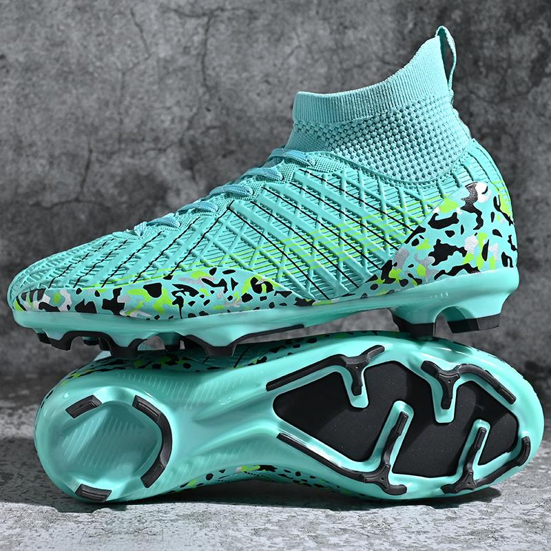 Men Soccer Shoes TF/FG High Ankle Football Boot Kids Sneaker Soccer Cleats Outdoor Professional Futsal Footwear Tenis Masculino