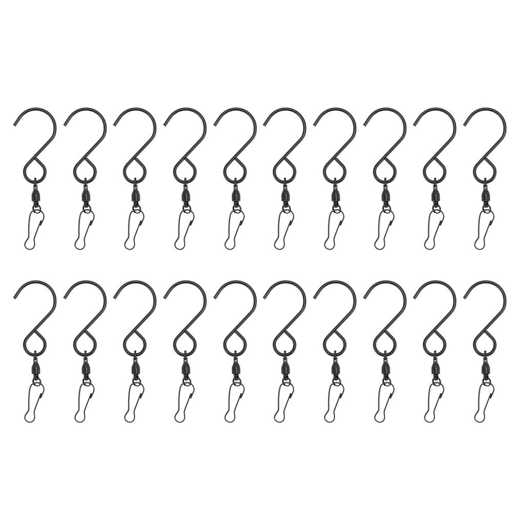20pcs Wind Spinner S Hook Clips 360 Degree Rotation 304 Stainless Steel Dual Clip Wind Spinners