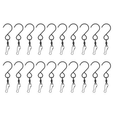 20pcs Wind Spinner S Hook Clips 360 Degree Rotation 304 Stainless Steel Dual Clip Wind Spinners