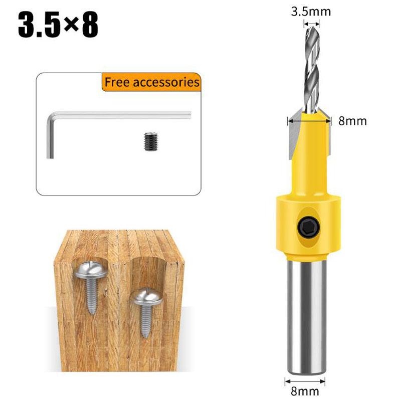 Woodworking Countersink Drill Perforator Alloy Head Hole Drill Wood Screw Mounting Step Drill Bit