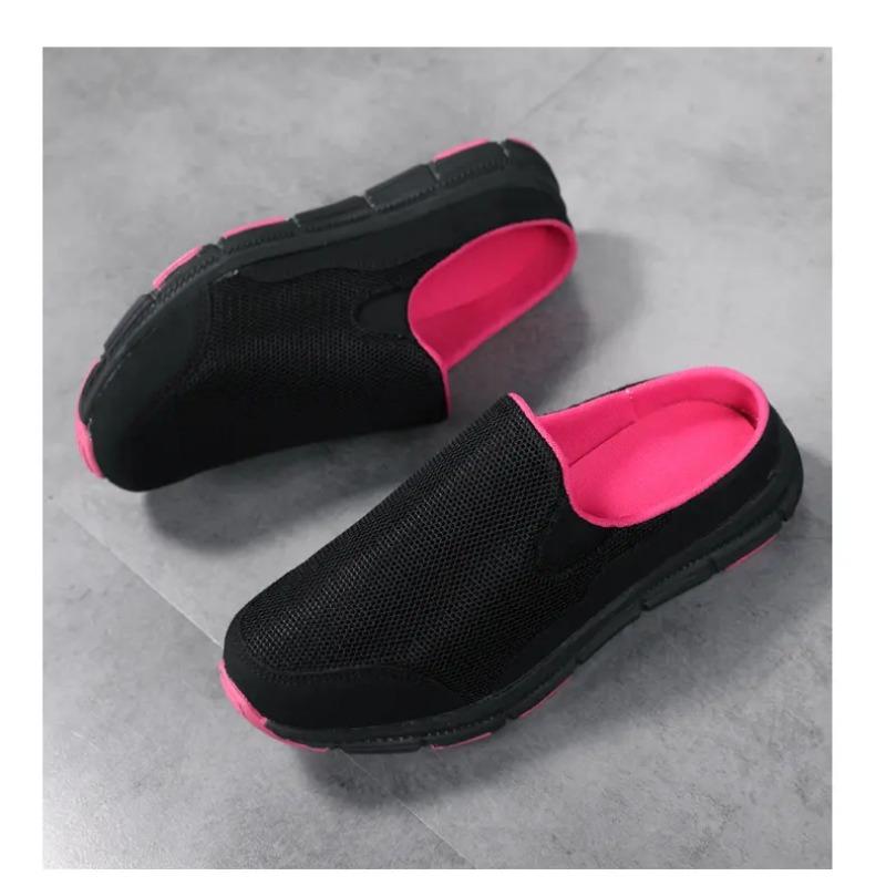 

Women s Breathable Mesh Mule Sneakers Lightweight Slip-On Walking Shoes Comfortable Casual Footwear 42 чорний