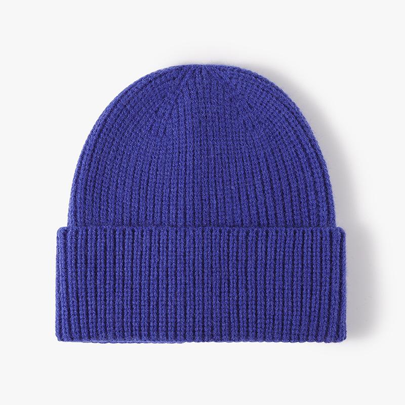 Knitted Hats Men And Women Autumn And Winter Wool Hats, Ear Protectors, Windproof And Warm Hats, Solid Color Light Board Cold Hats