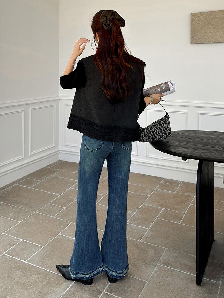 2025 Autumn Adjustable Maternity Flare Jeans with Belly Support