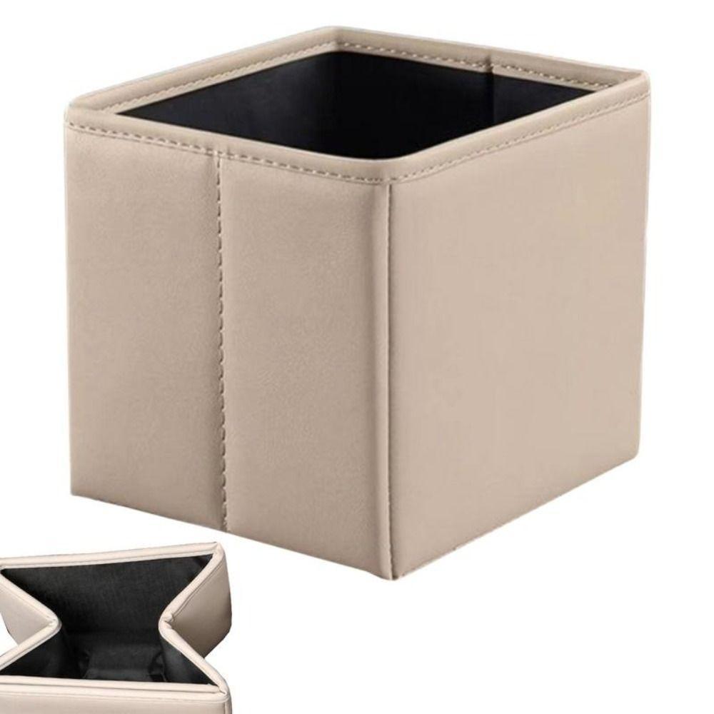 Faux Leather Car Garbage Cans Waterproof Vehicle Trash Can Durable Car Trash Bin  Automotive