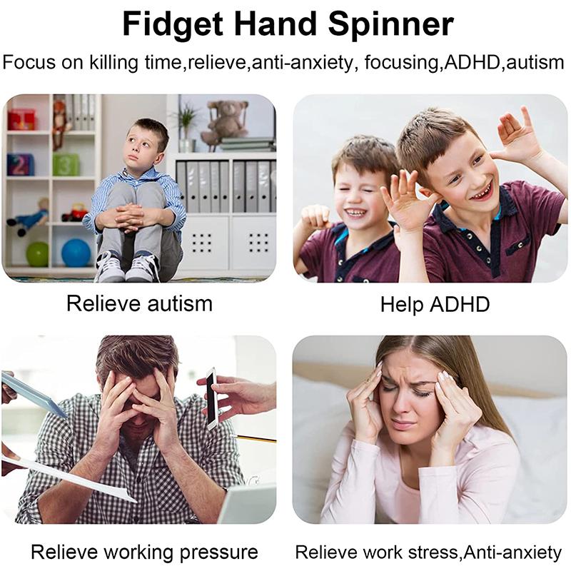 LED Light Fidget Spinner Luminous Finger Stress Relief Toys Hand Top Spinners Glow In Dark Light Birthday Christmas Gift