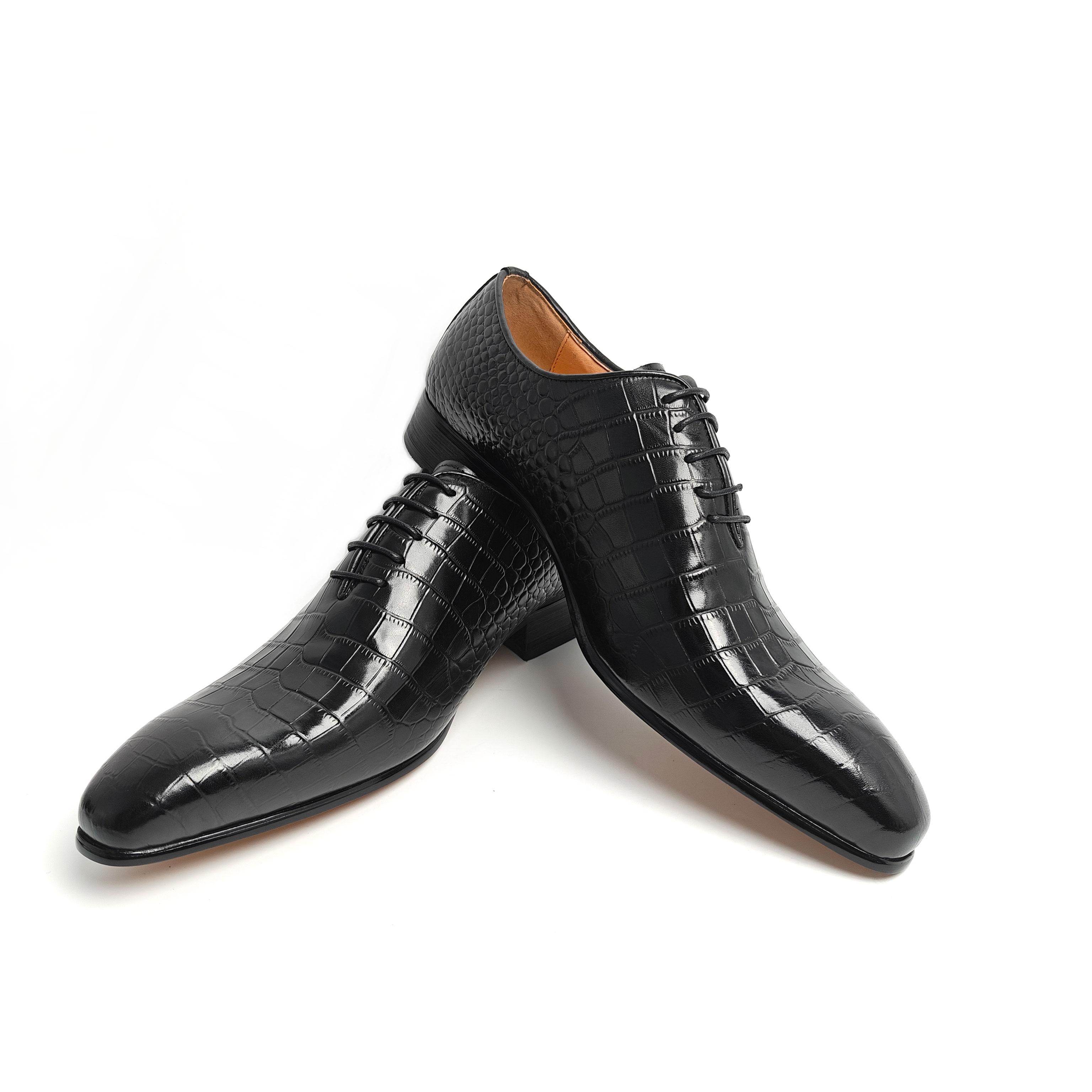 

Fashion Elegant Men s Leather Shoes Wedding Party Office Dress Shoe Zapatos De Hombre Lace Up Genuine Leather Men s Footwear New Trendy 50