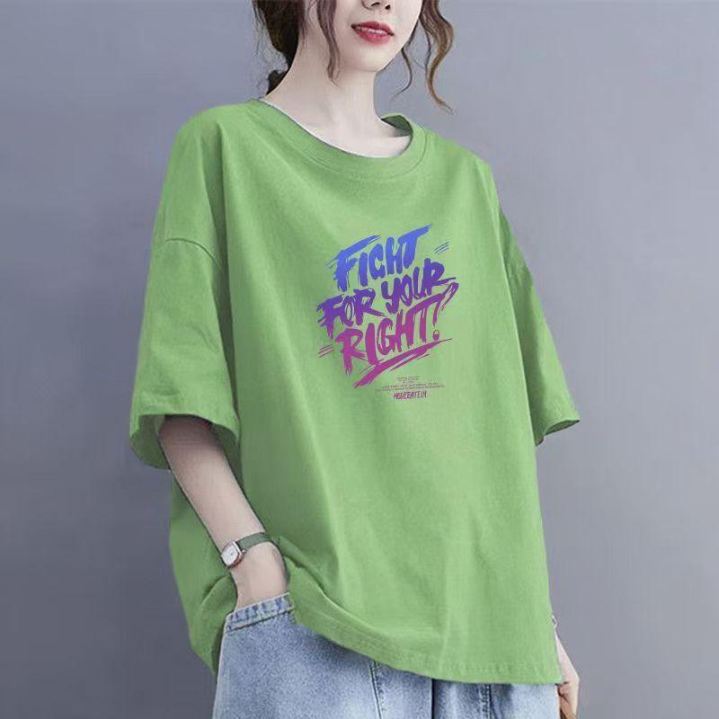 Cotton Apricot Short-sleeved T-shirt Female Summer 2024 New Niche Design Sense Loose Hong Kong Flavor Chic Tops