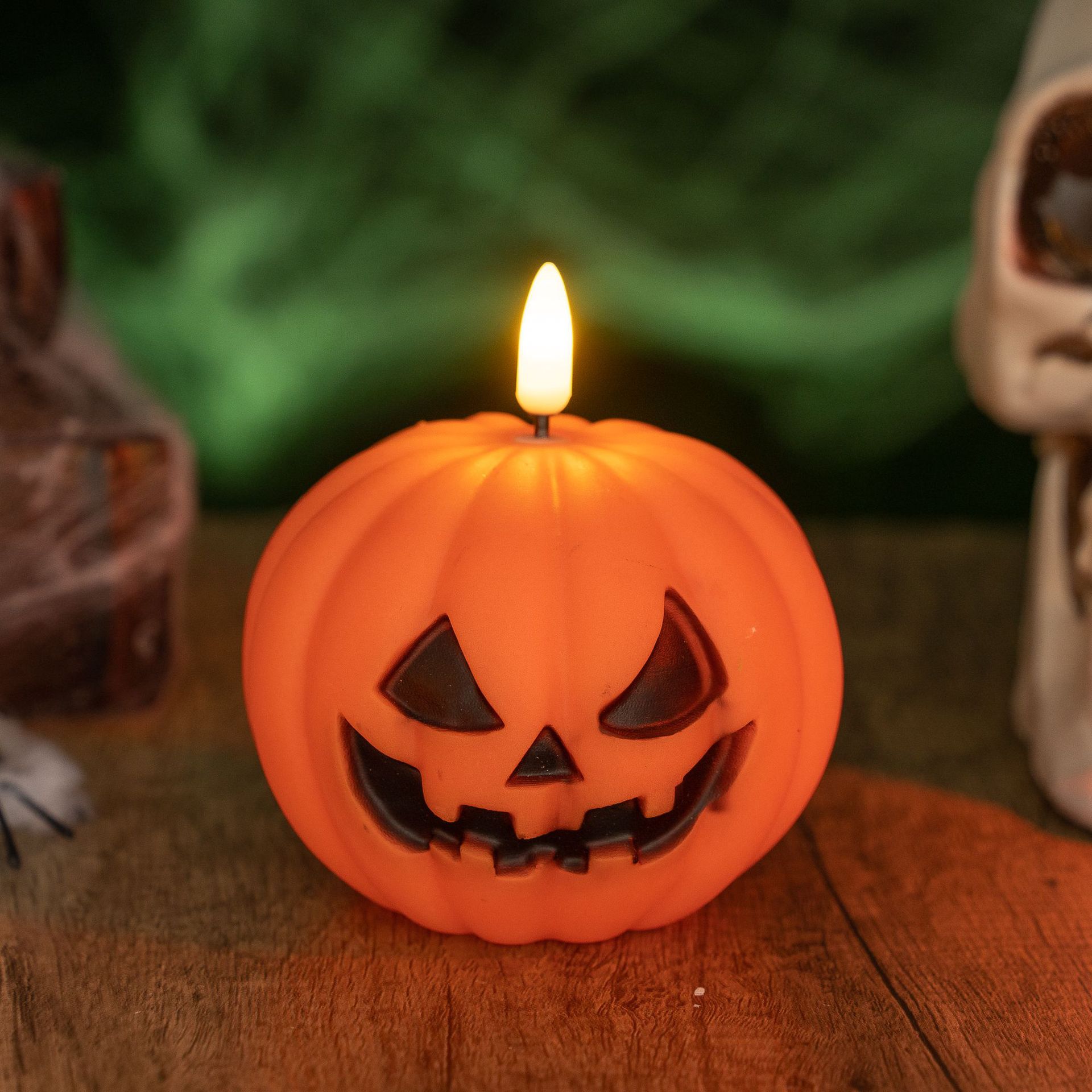 

Хэллоуин Бал Маскарад Атмосфера Стола ПВХ Светящийся в Темноте Фонарь Тыква Single-headed