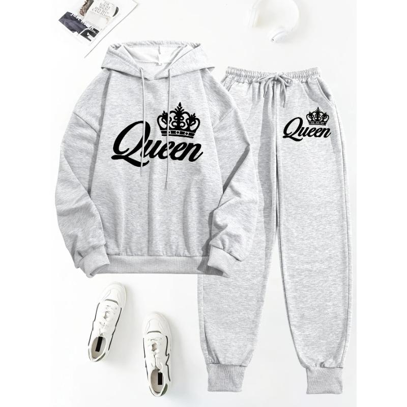 2026 Letter Printed Sportswear Set Men's Hooded Sweatshirt Long Pants Set Spring and Autumn Winter Warm Suit
