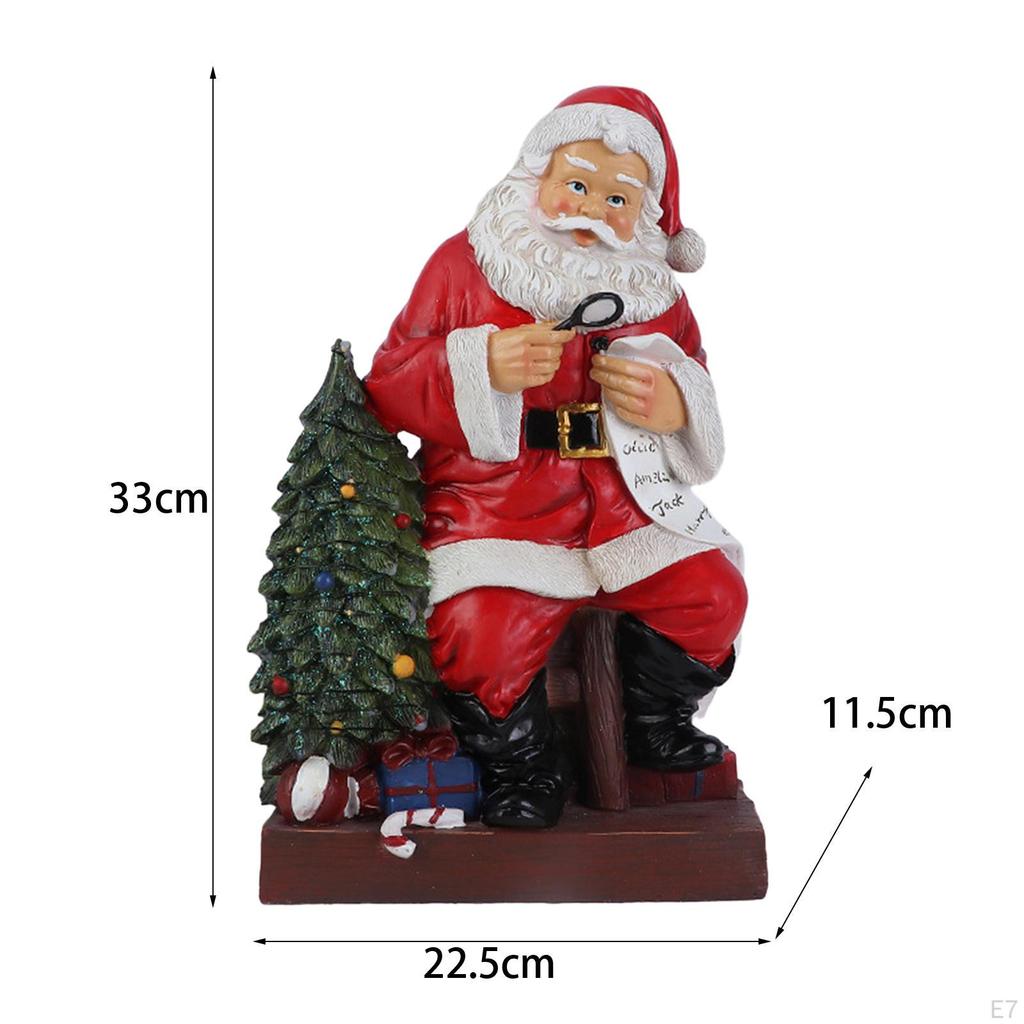 Glowing Christmas Decoration Santa Figurine Lighted Light Up