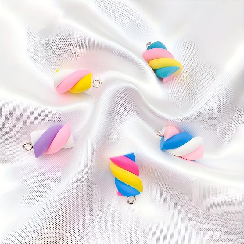 

DIY Resin Accessories Colorful Ice Cream Pendant Charm Pendant Luggage Necklace Accessories 5pcs разноцветный
