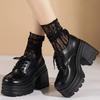 Lolita Shoes for Women Mary Jane 2026 Lace Up Loafers Girls Students JK Uniform High Heels Platform Shoes Female Shoes