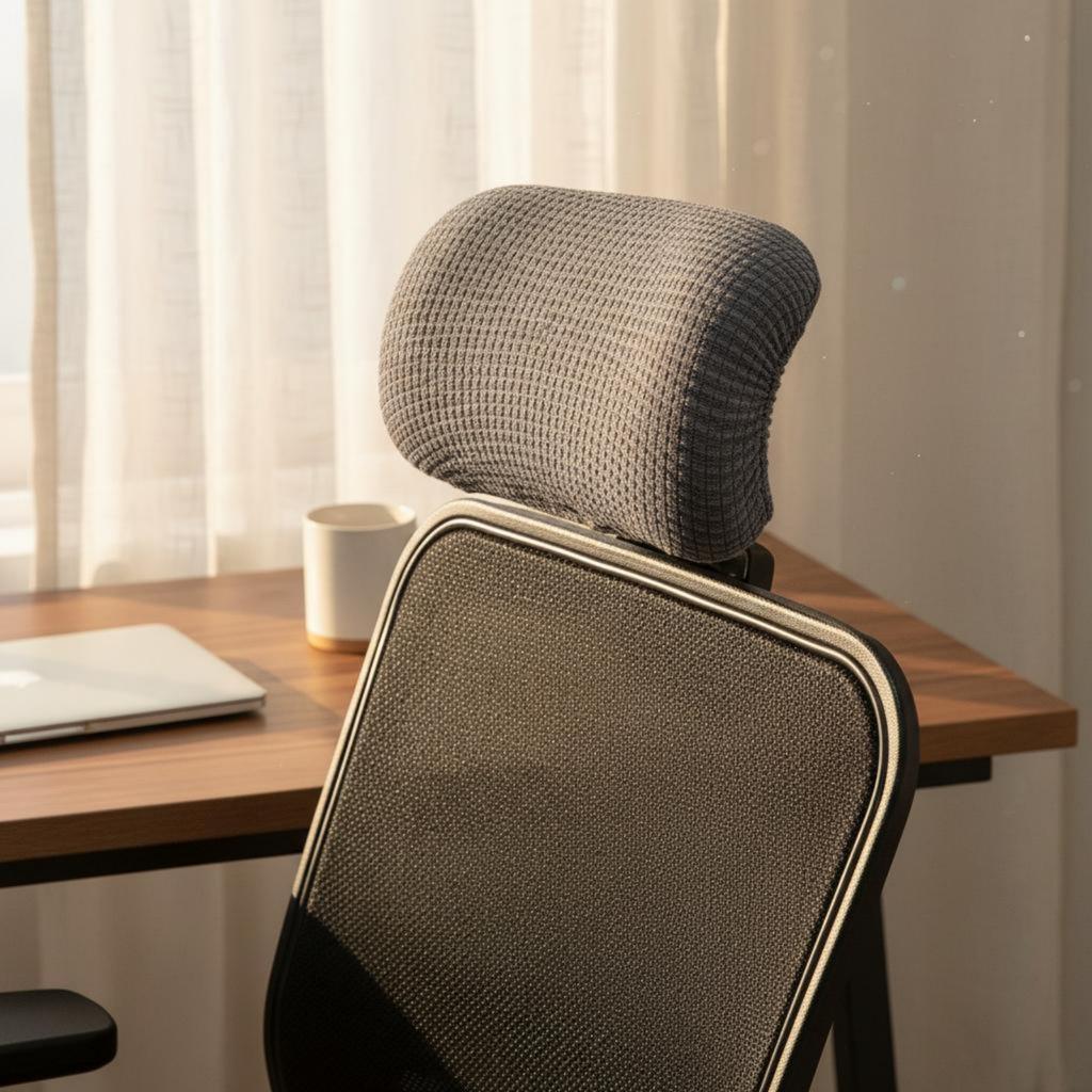 Office Chair Headrest Cover Waterproof Gaming Chair Headrest Cover Furniture Accessory Easy to Install Skin-Gentle for Players