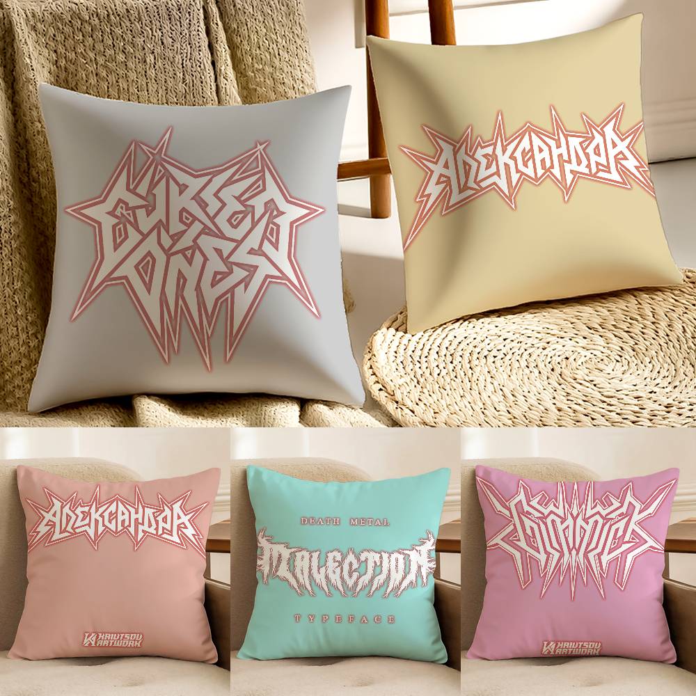 T-Thrash Anime Metal Pillow Case Anti-dustmite Pillowcase Invisible zipper silky Sofa cushion cover