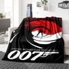 007 James Bond Theme Printed Blanket - Perfect for Couch, Bed, Travel & Outdoor Use | Machine Washable, Cozy & Durable.