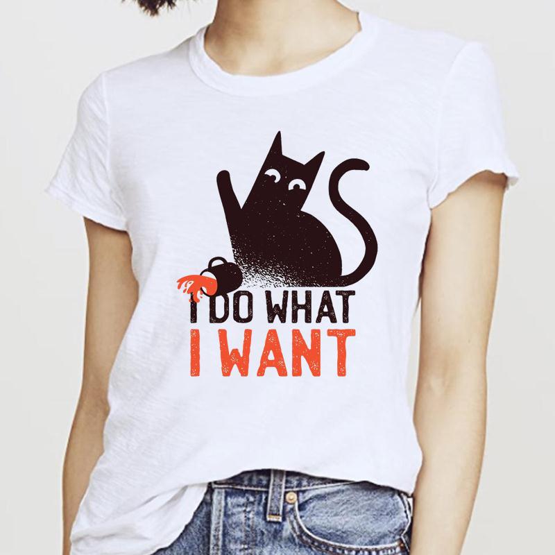 Women T-Shirts Cat Sweet New 2025 Fall Halloween Short Sleeve T-Shirt Female Harajuku Thanksgiving Graphic Oversized Tshirt Tops