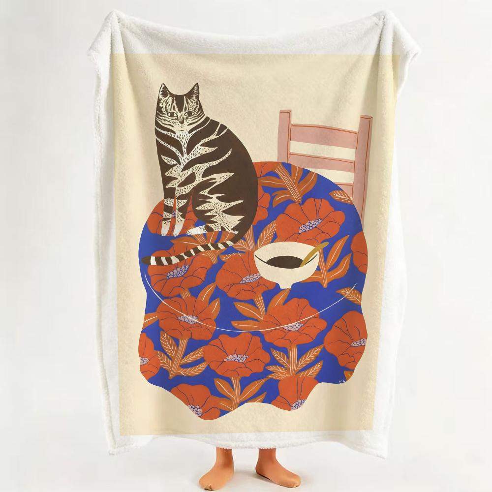 Illustrator V Virginie Cognet Throw Flannel Throw Blanket Suitable for Sofa Living Room Bedroom