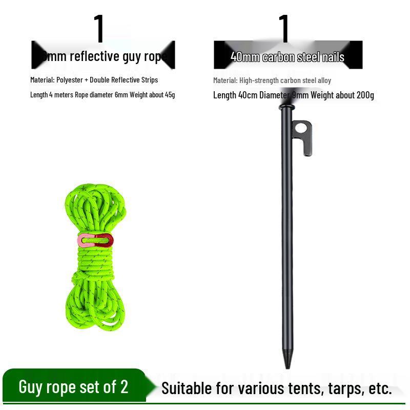 Heavy-Duty Steel Ground Stakes for Camping, Tent, Snow, Beach, Canopy, and Grass