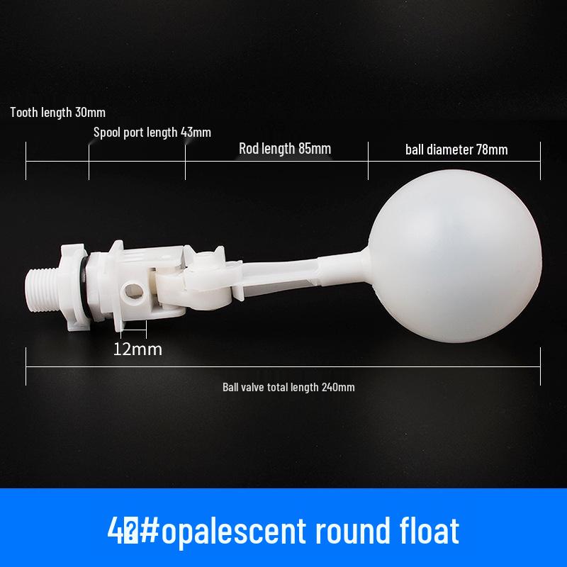 Adjustable Transparent Plastic Float Valve for Water Tanks - Install At Any Angle