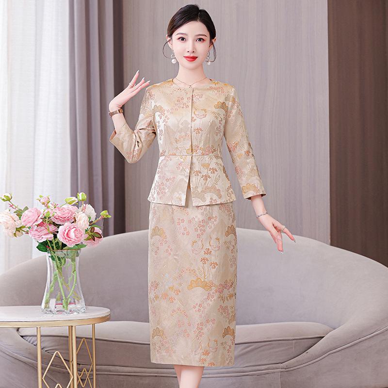 

Весеннее цветочное ретро платье-двойка для свадьбы и банкета - Элегантное платье ко Дню матери 4XL