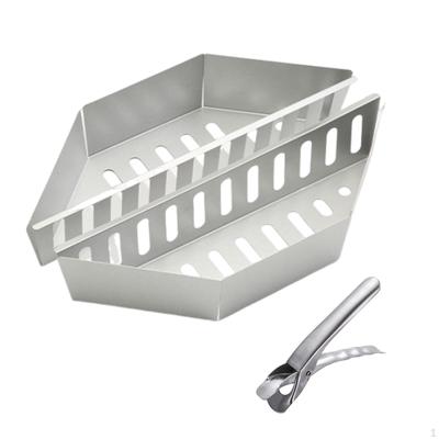 2 Pieces Charcoal Baskets Container Lightweight Thicken Heavy Duty Grilling Basket