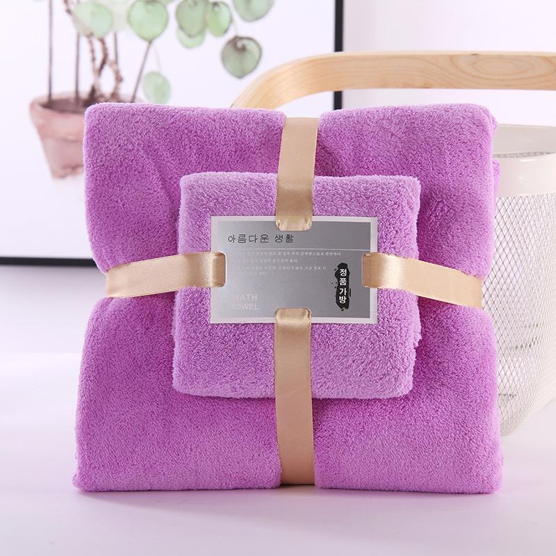 Coral Fleece Double-Sided Quick Dry Towels for Home - Mother-Child & Couple Set