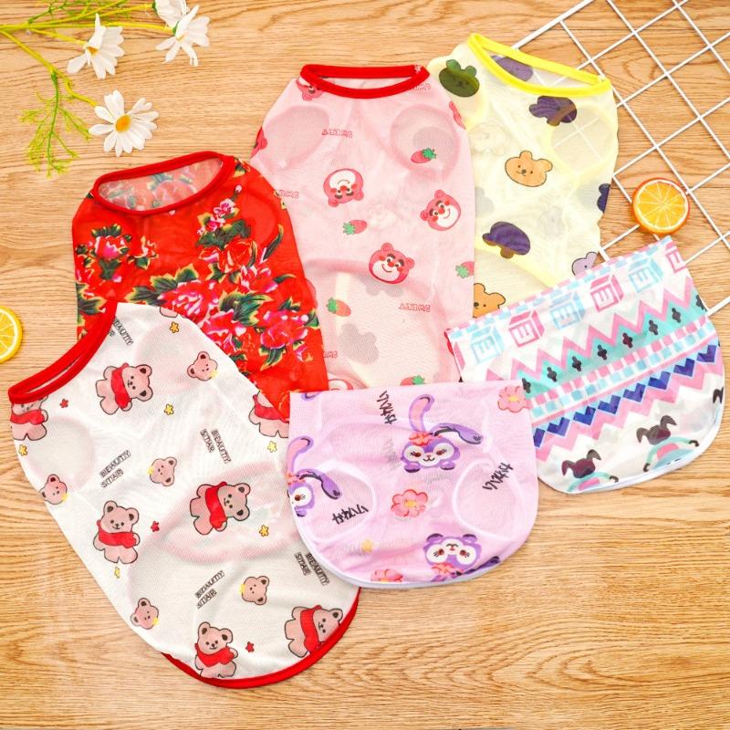 Big Dog Pet Clothes, Dog and Cat Teddy Fur, French Bulldog, Panda Mesh Cat Vests, Dog Supplies and Clothing