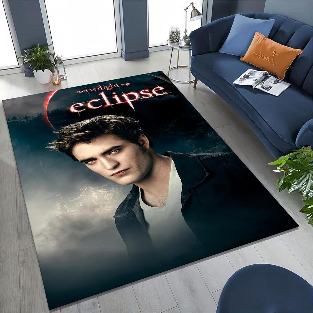 New Twilight Saga Isabella Edward Art Rug for Bedroom Living Room Sofa Home Doormat Decor, Large Kids Non-slip Floor Mat