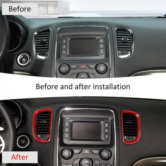 Front Dash Air Condition Vent Bezels Frame Cover Trim for Dodge Durango 2011-20