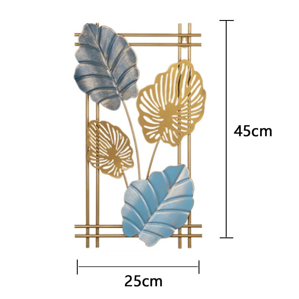 Wandbehang aus Schmiedeeisen, Ornament aus Metall, Ginkgoblatt, Wandanhänger für Wohnzimmer, Schlafzimmer, Pflanze, Palme, Ahornblätter, Heimdekoration