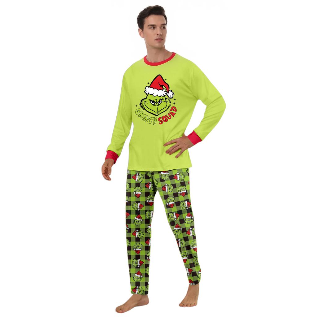 Matching Family Christmas Christmas Tree Print Homewear Set Long-Sleeved Top And Pants