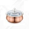 @ Stainless Steel Copper Finish Double Wall Handi With Glass Lid Zr-2378-60%Off