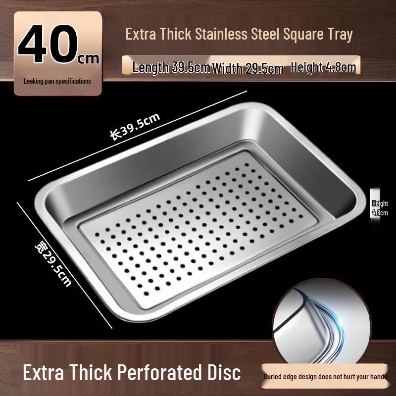 

Stainless Steel Rectangular Multi-Purpose Serving Tray