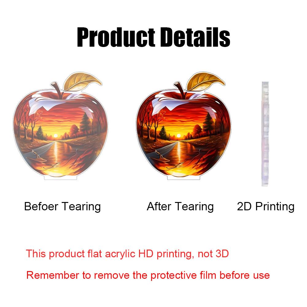 Hot Selling Cartoon Patterns, Crystal Apple Shapes, Creative Designs, Home Living Room Desktop Ornaments, Decorations, Gift Giving Parties