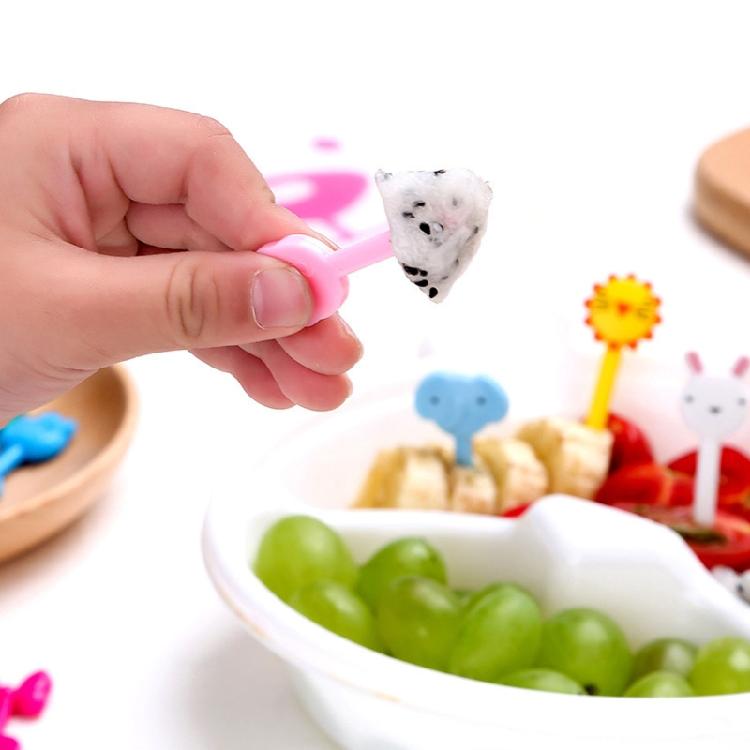 60 Pieces Mini Forks Cute Fruit Fork Cartoon Snack Cake Dessert Food Fruit Forks